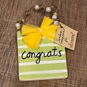 Silvestri Sandy Magsamen Congrats Gift Ceramic Ornament Plaque Department 56